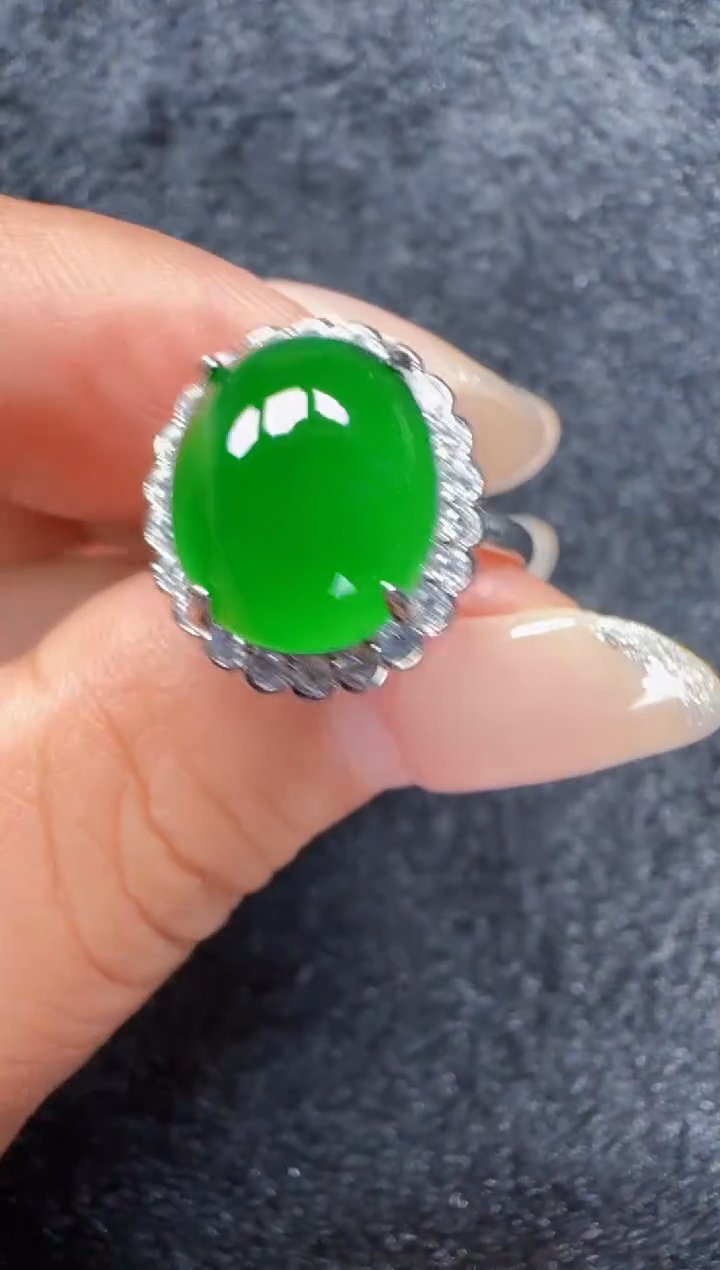 未镶嵌定制翡翠翡翠戒指17