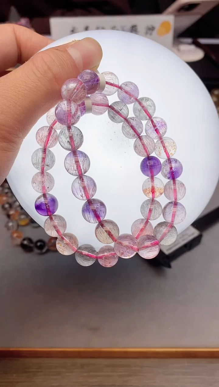 【闪购商品】水晶手串未镶嵌A83 超七 10mm 多样性发其一