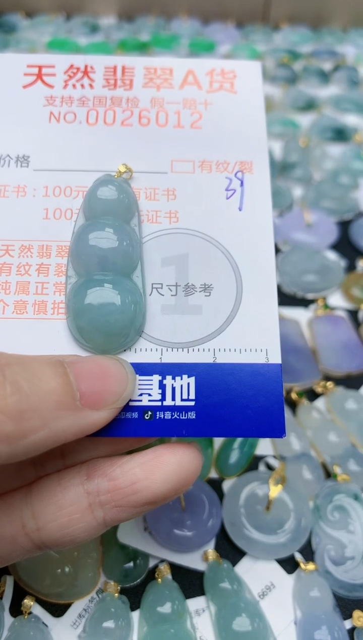 【闪购商品】翡翠颈饰18K金镶嵌天然翡翠A货    
