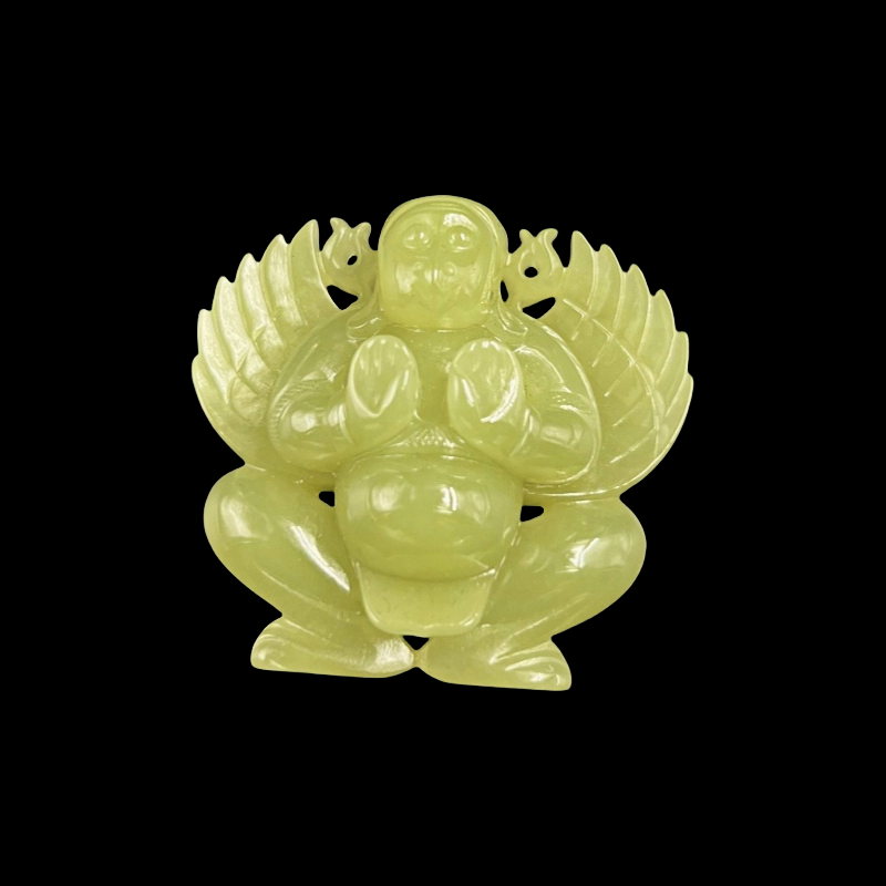 清代黄玉大鹏金翅鸟吊坠【华夏藏古】AAHT1126001