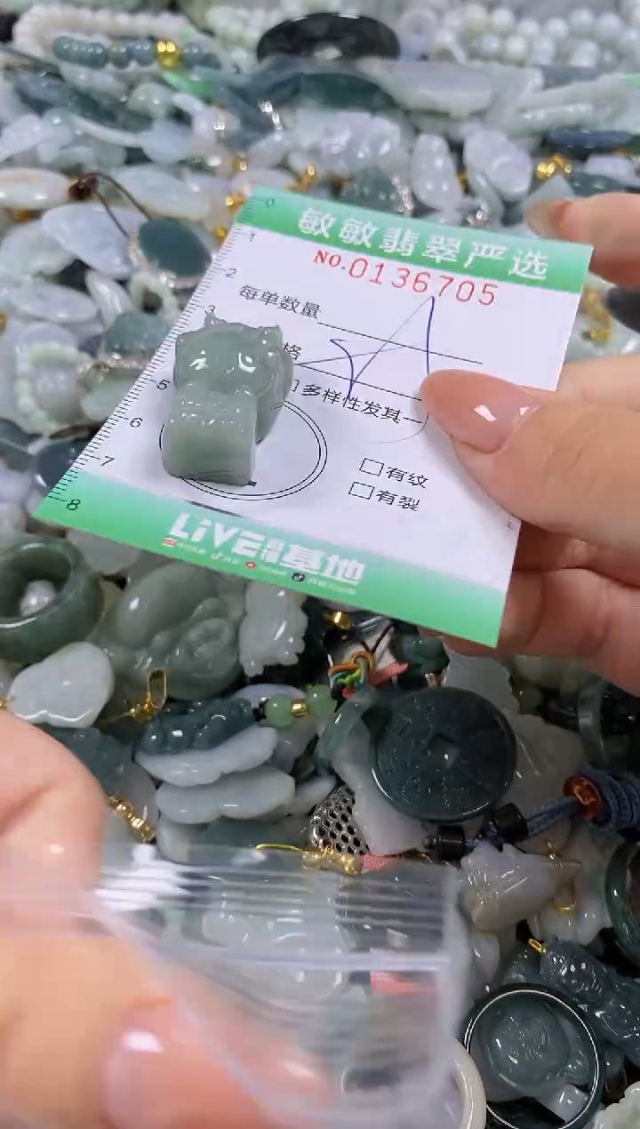 【闪购商品】翡翠颈饰未镶嵌闪购0136705多样性发其一