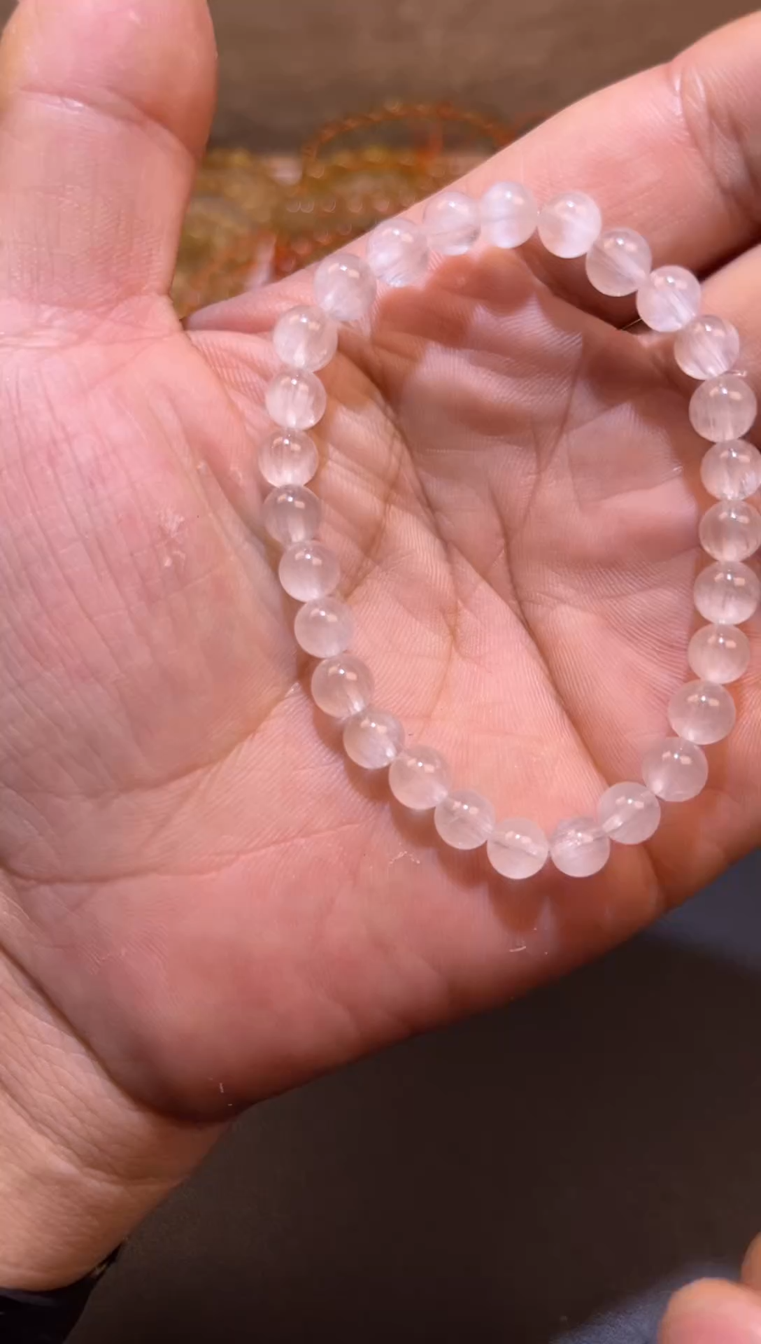 未镶嵌手串水晶SJ-352白兔毛