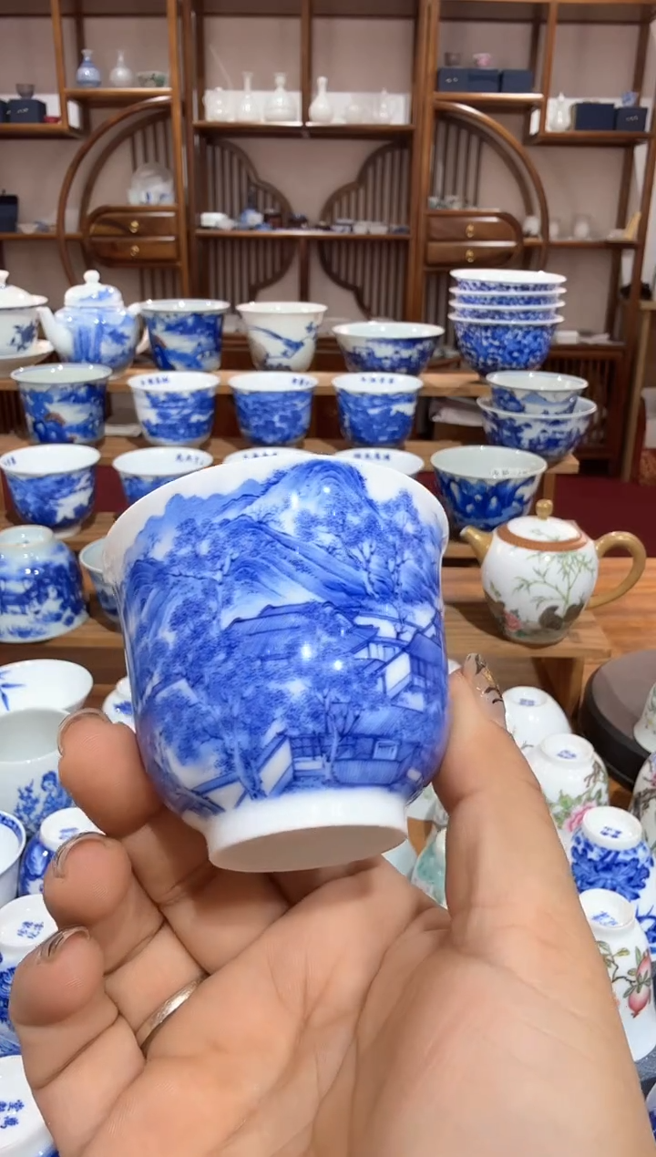 千**然景德镇手绘陶瓷高温茶具