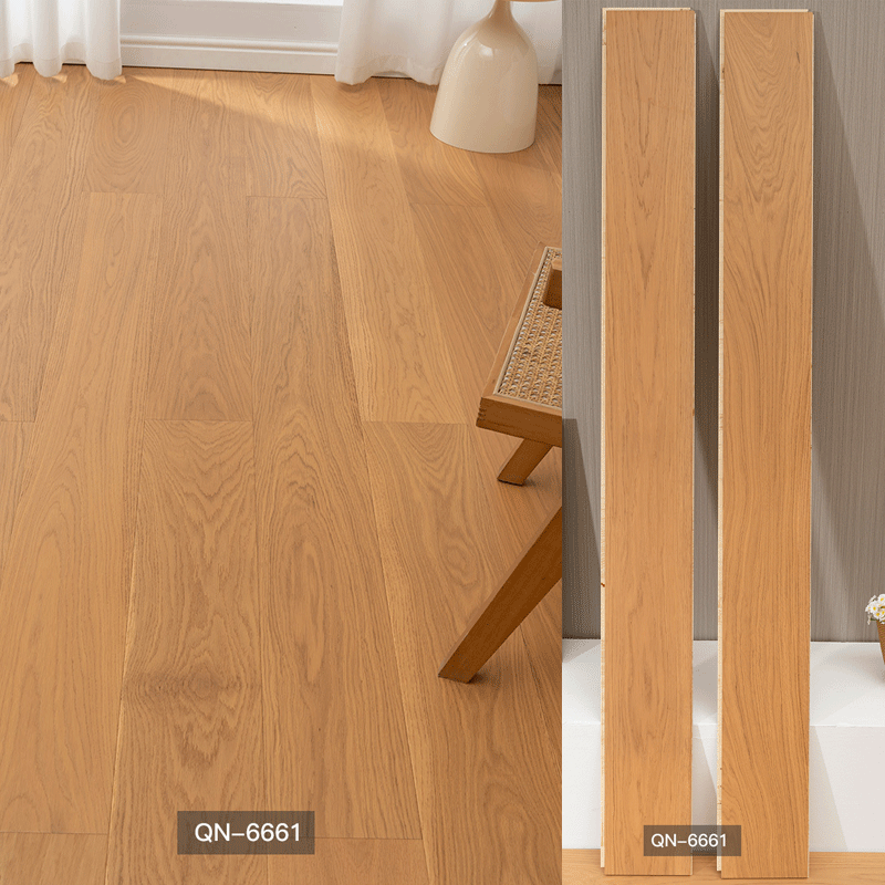 家盛康进口原木橡木纯三层实木地板卧室家用环保奶咖色简约风锁扣