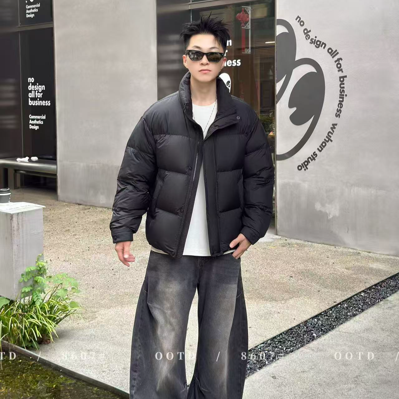 QIBIBA/七比八冬季白鸭绒云朵泡芙立领加厚高充绒量磁吸扣羽绒服