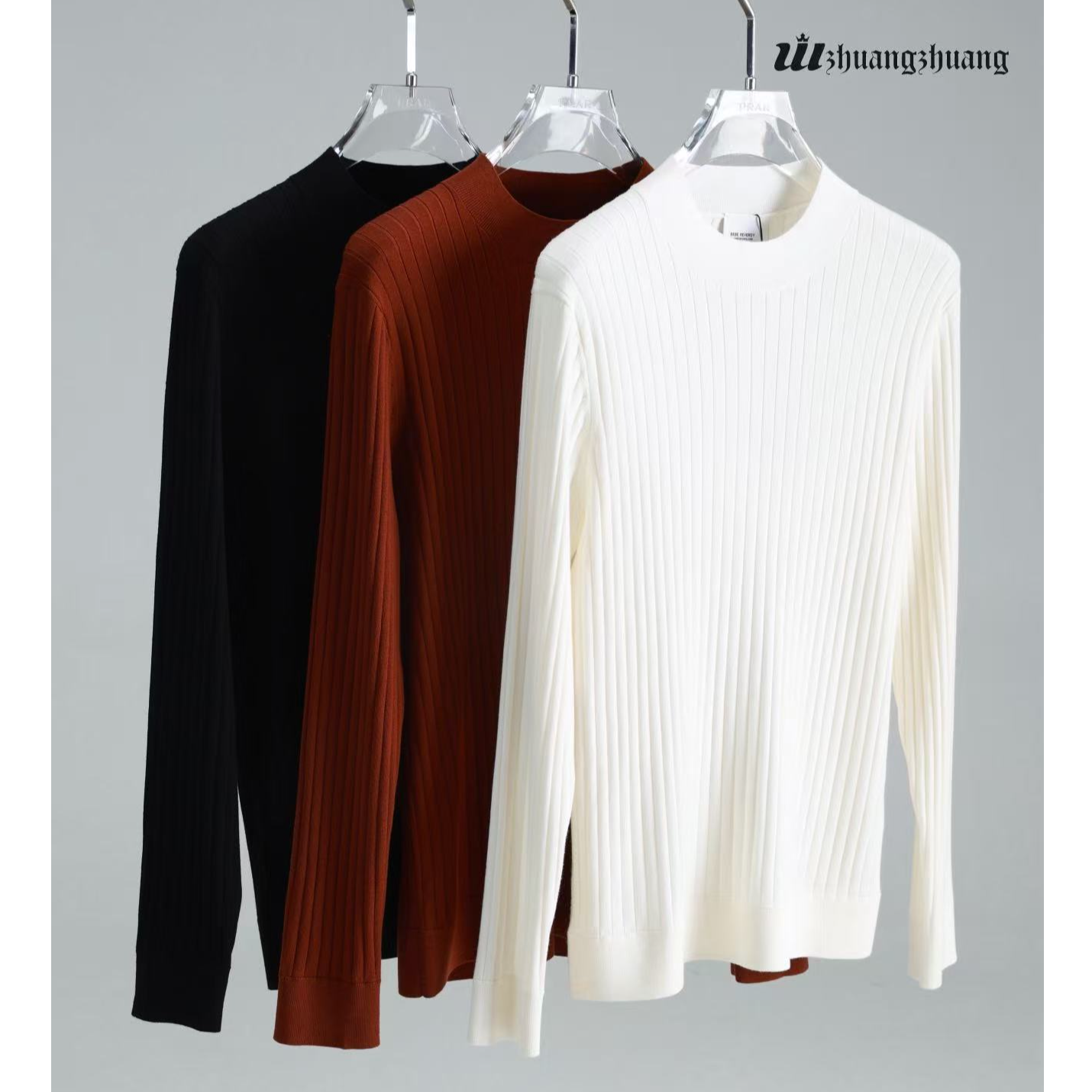 【塔斯马尼亚羊毛】绵羊毛圆领针织衫秋冬内搭亲肤通勤百搭打底上衣