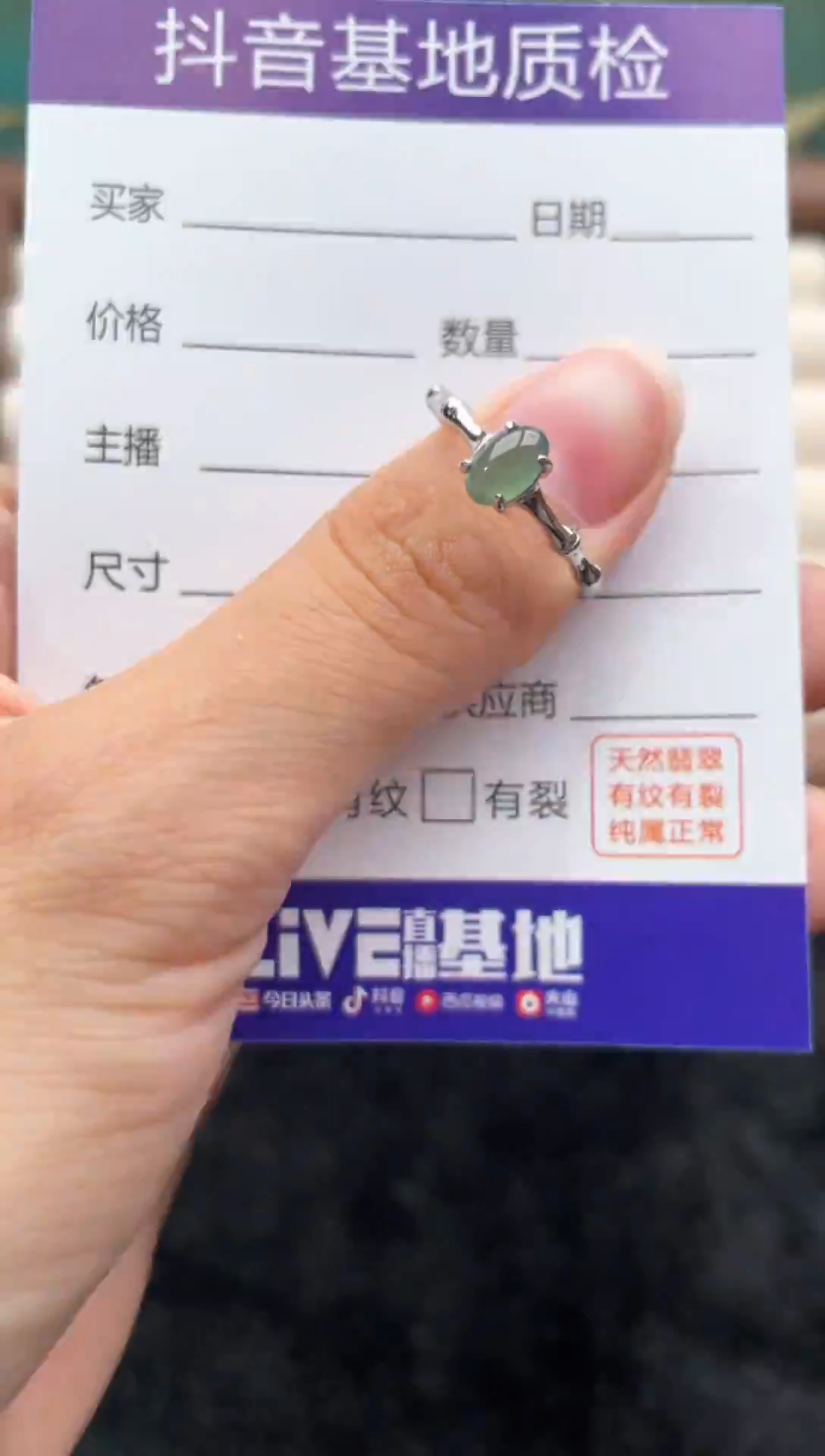 银S925镶嵌戒指翡翠1