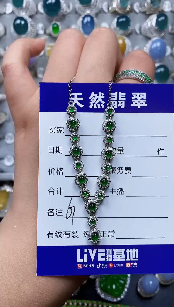 【闪购商品】翡翠颈饰银S925镶嵌0061