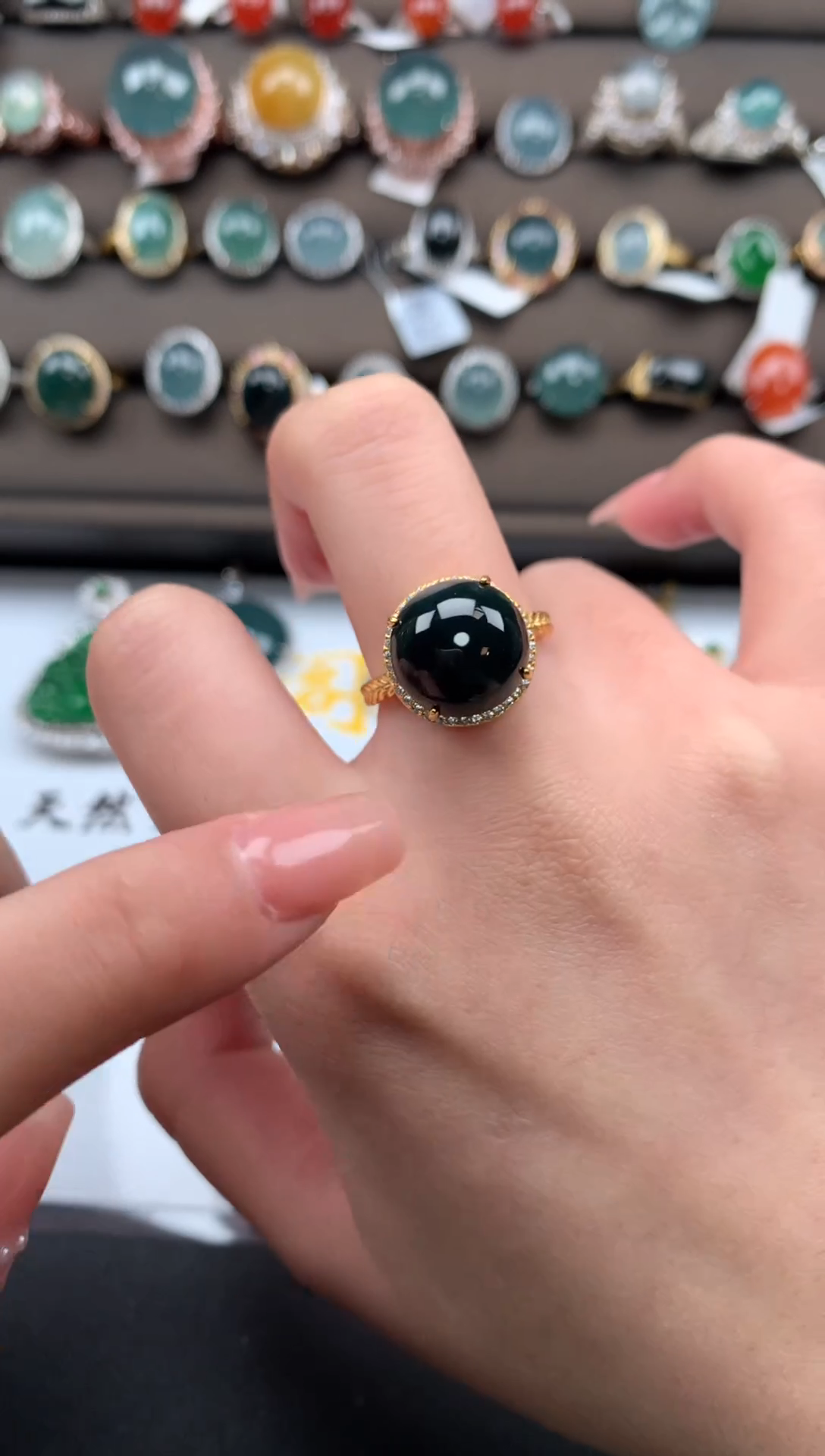 【闪购商品】翡翠戒指银S925镶嵌54214