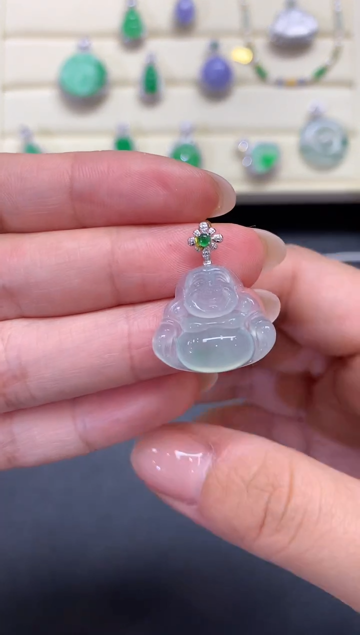 【闪购商品】翡翠颈饰18K金镶嵌Q734