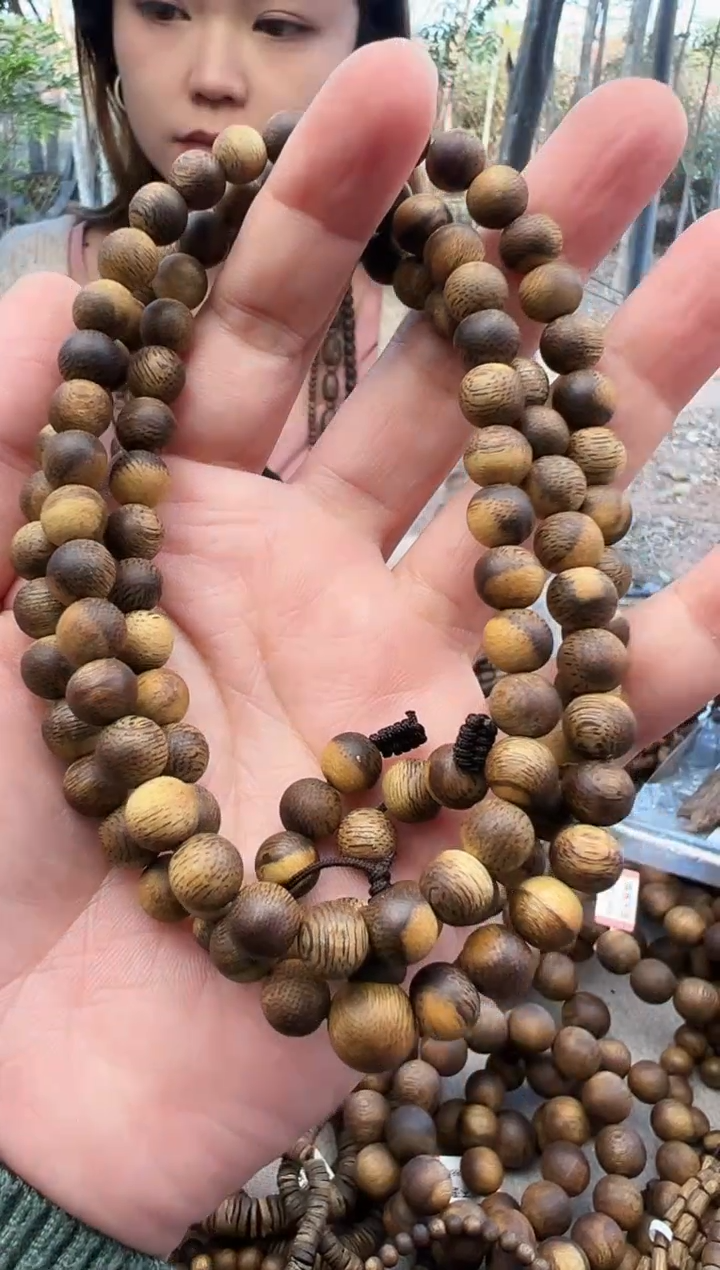 【闪购商品】沉香手串奇楠沉水浮多圈花珠卡8-34克发一条