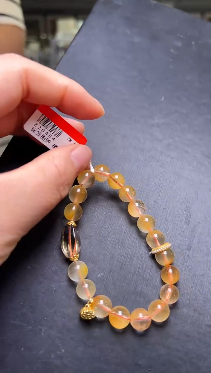 未镶嵌手串水晶兔毛恋荷设计手串 Z20404 