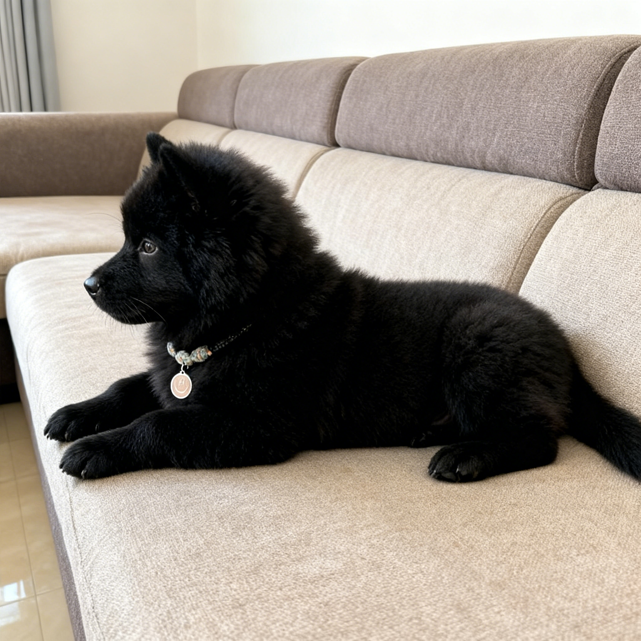 五黑犬幼犬混血小黑狗好养唐狗听话可爱赶山犬温顺猫耳便宜幼宠