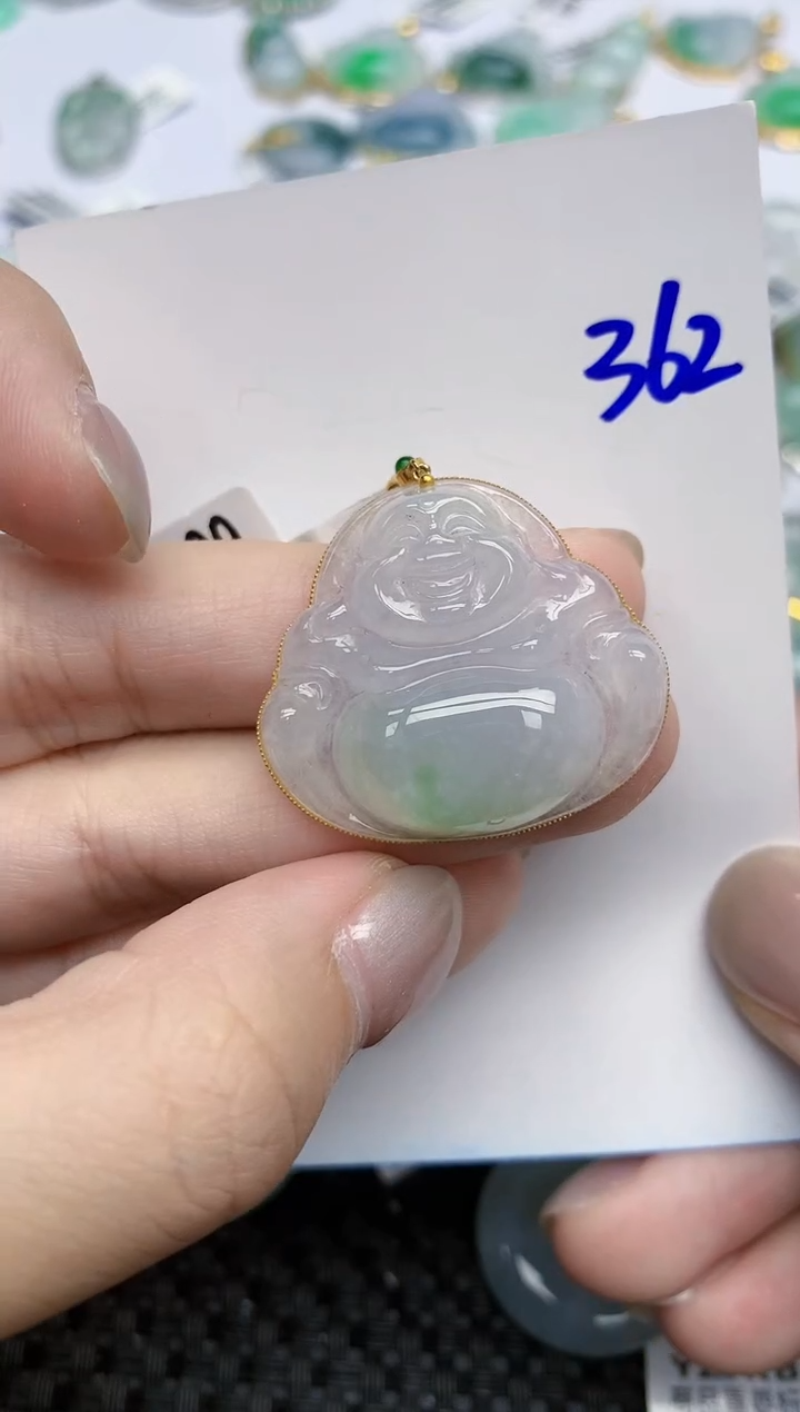 【闪购商品】翡翠颈饰18K金镶嵌天然翡翠A货