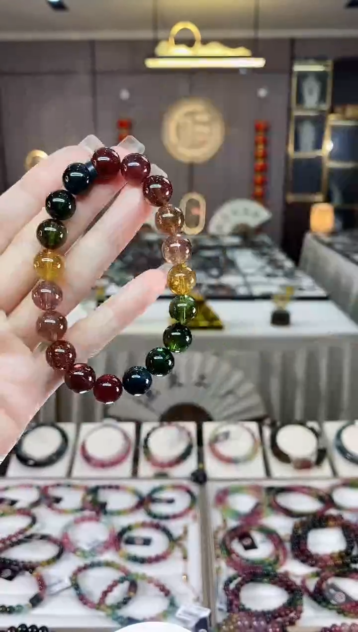 【闪购商品】碧玺单圈手串10mm+未镶嵌一物一证dan