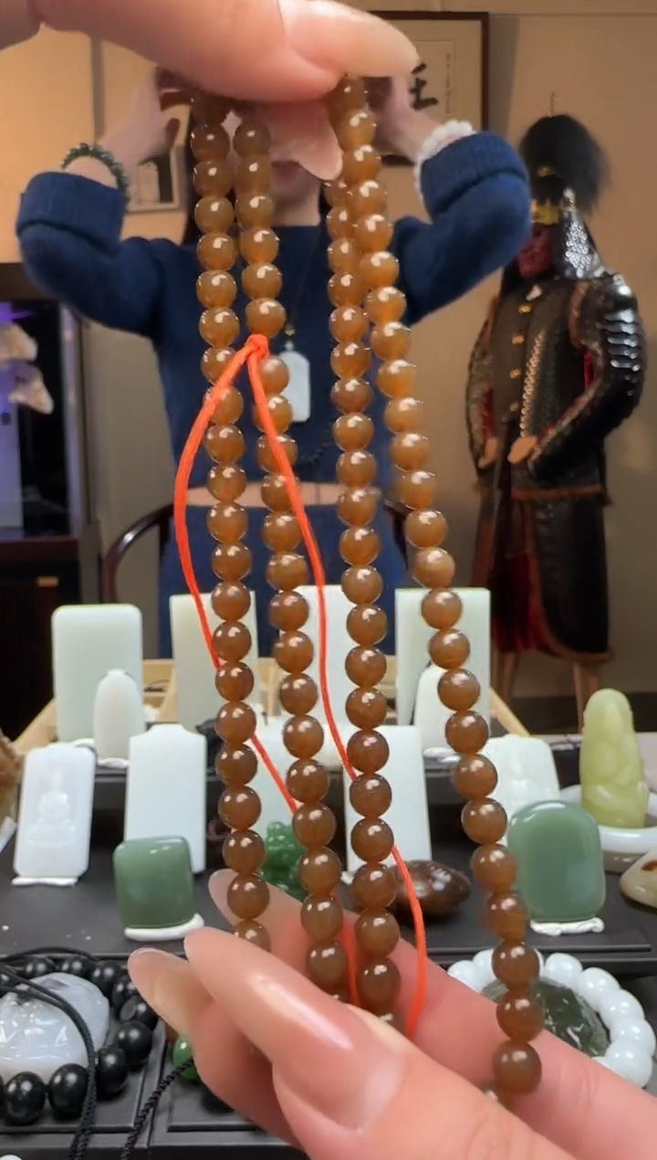 【闪购商品】和田玉糖圆珠未镶嵌长链