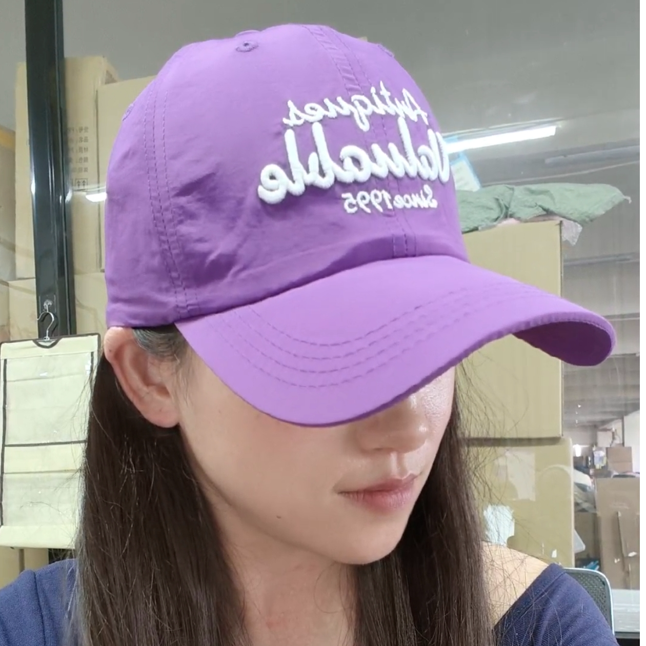   YL   弯檐棒球帽刺绣运动风遮阳帽休闲ins软顶