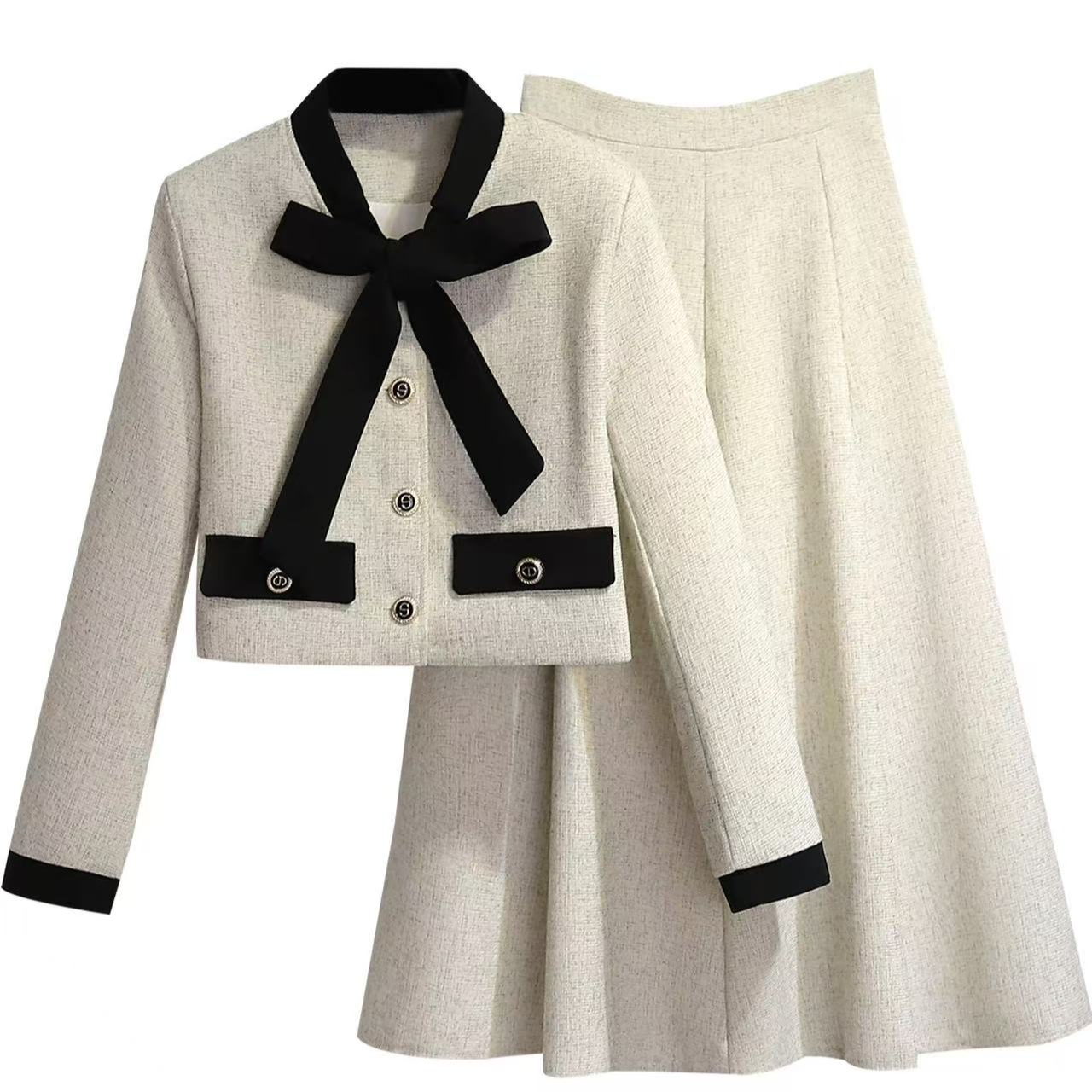 新款法式高级感减龄半身裙两件套女装