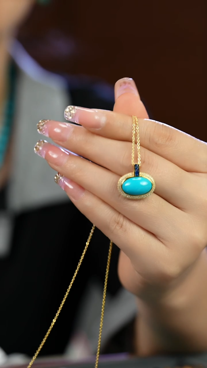 未镶嵌绿松石吊坠多样性发一