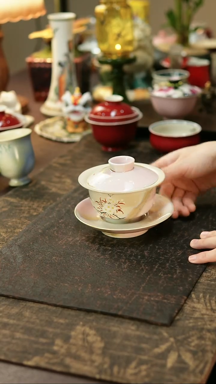 景德镇陶瓷杯碗柴烧多人