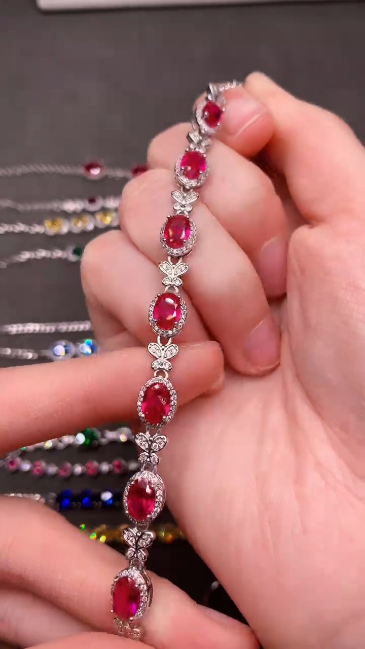 【闪购商品】红宝石手链银S925镶嵌00000