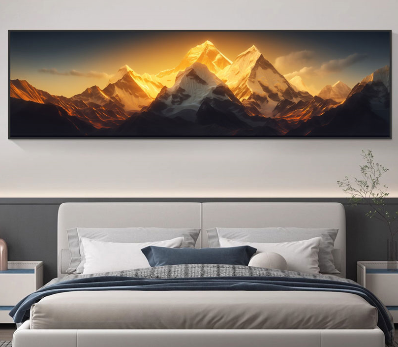 c331日照金山装饰画大气靠山图适合客厅沙发背景卧室壁画