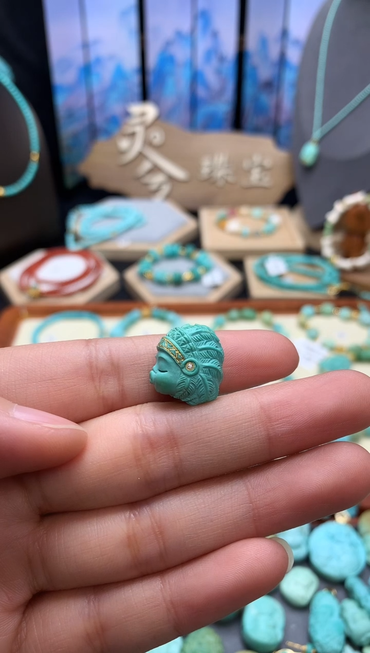 【闪购商品】绿松石手链未镶嵌高瓷精工绿松石嘟嘟