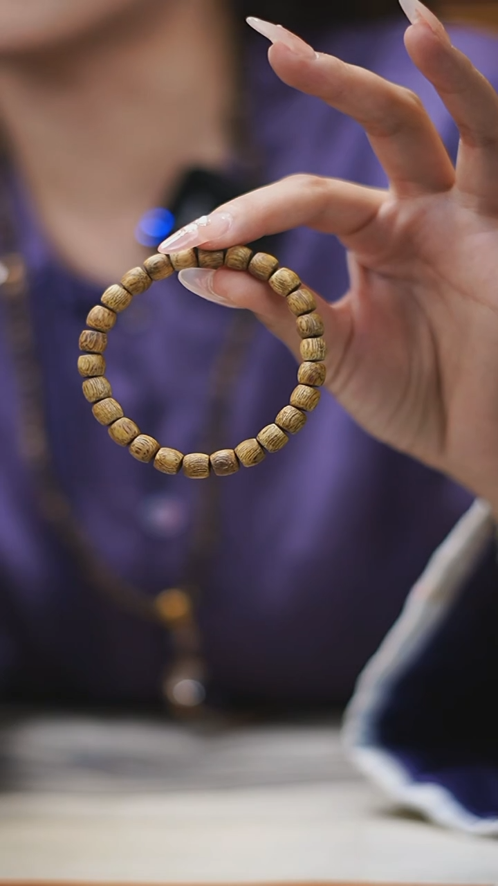 手串沉香7mm汝湖金丝油单圈4g+多样性发一