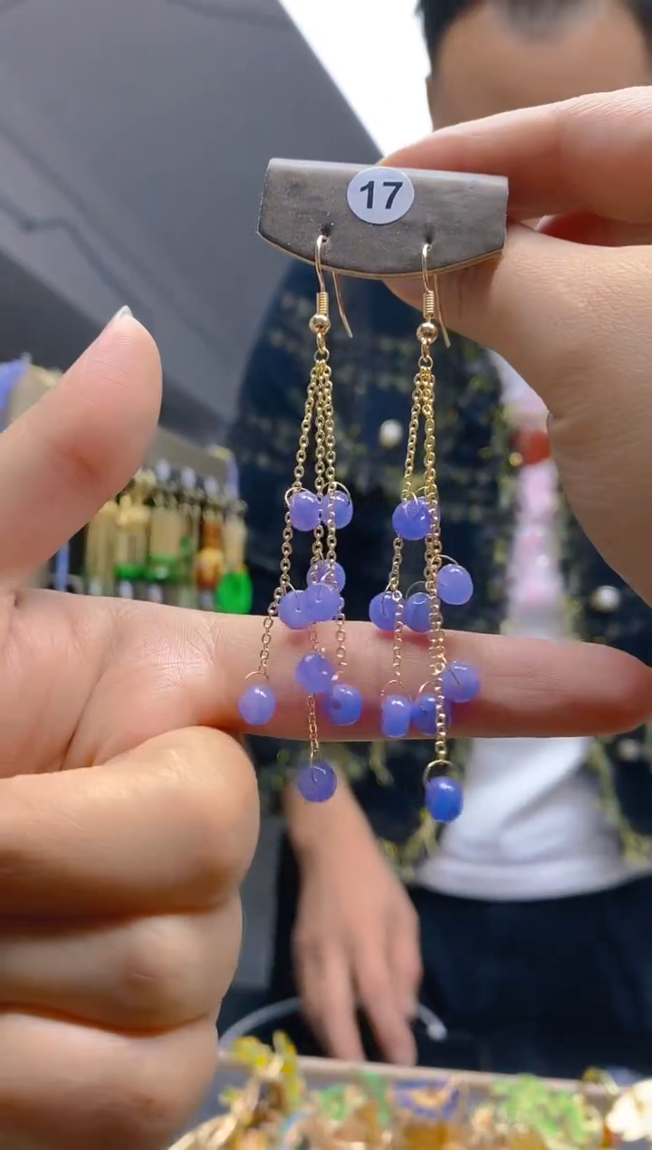 【闪购商品】翡翠耳饰合金0218翡翠耳钩