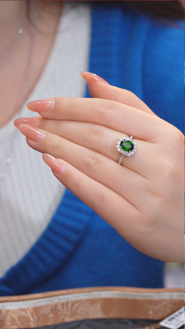 【闪购商品】透辉石戒指未镶嵌多样性发 @@N7633