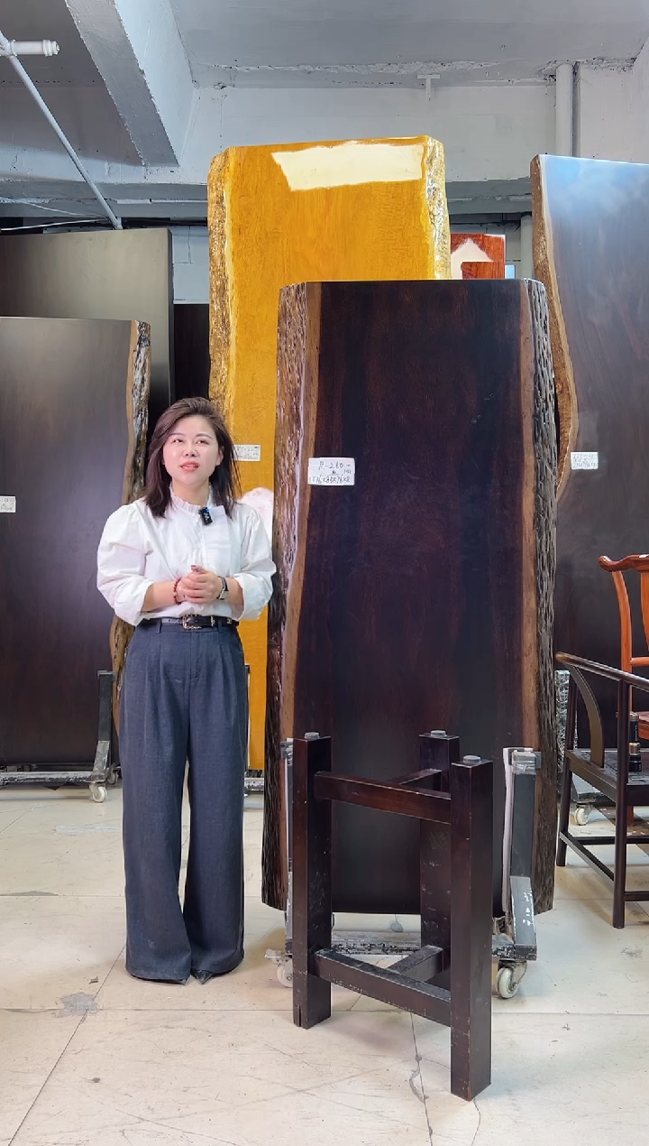 R-260黑金木176*80*8加黑三角支架*2