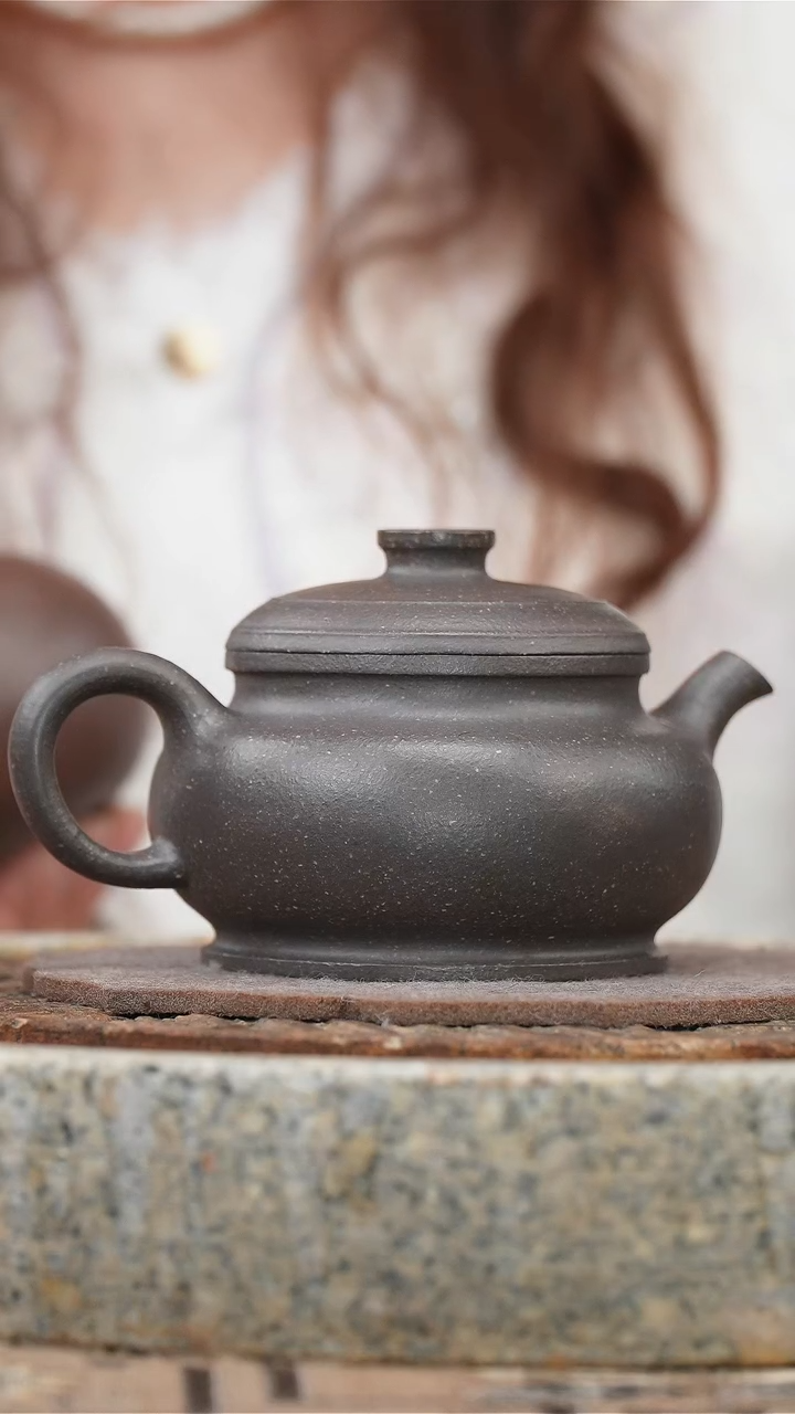 【闪购商品】紫砂茶壶天青巨轮仿古