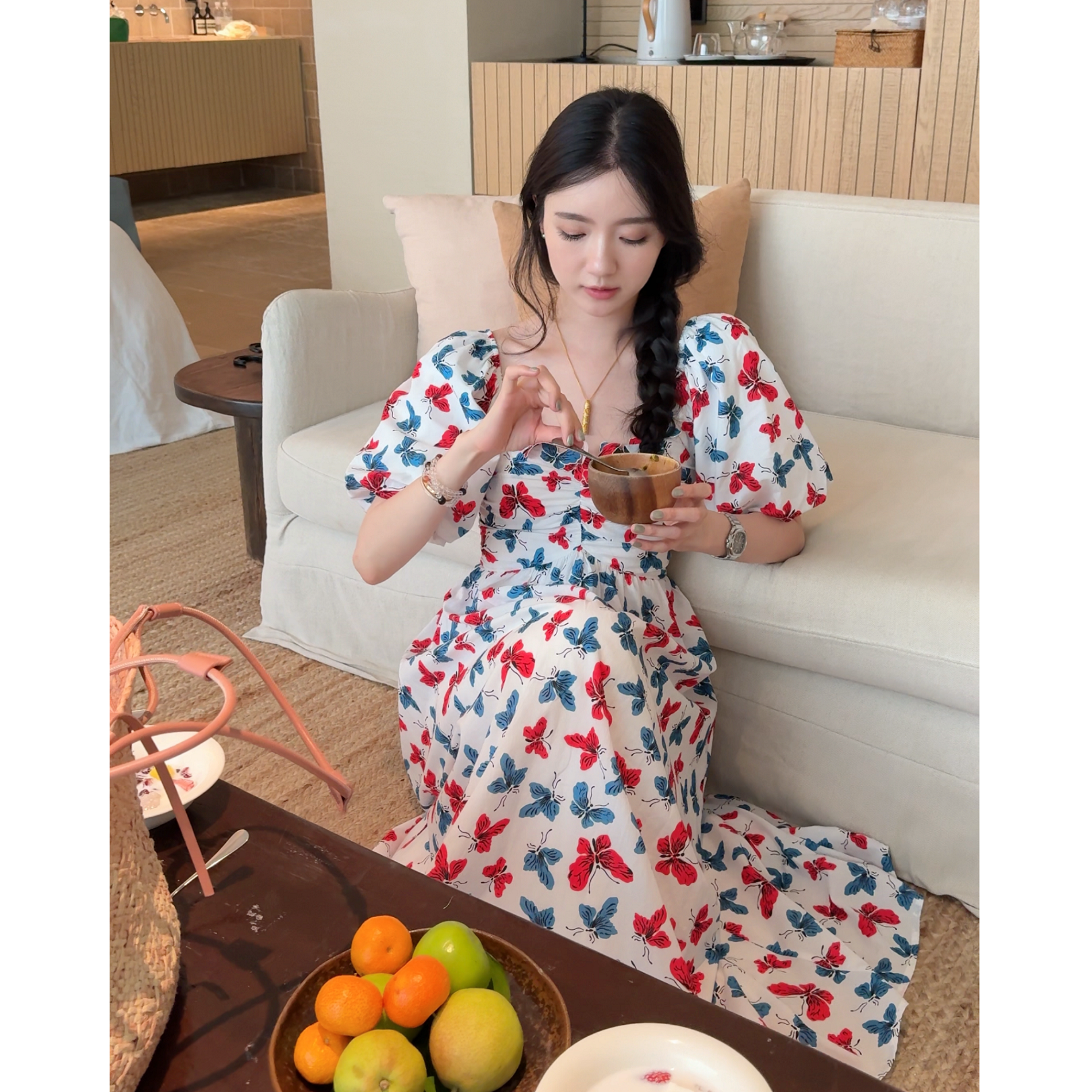 Zwinnie/詹维尼【双蝶】纯棉重工蝴蝶气质连衣裙 GYT202503