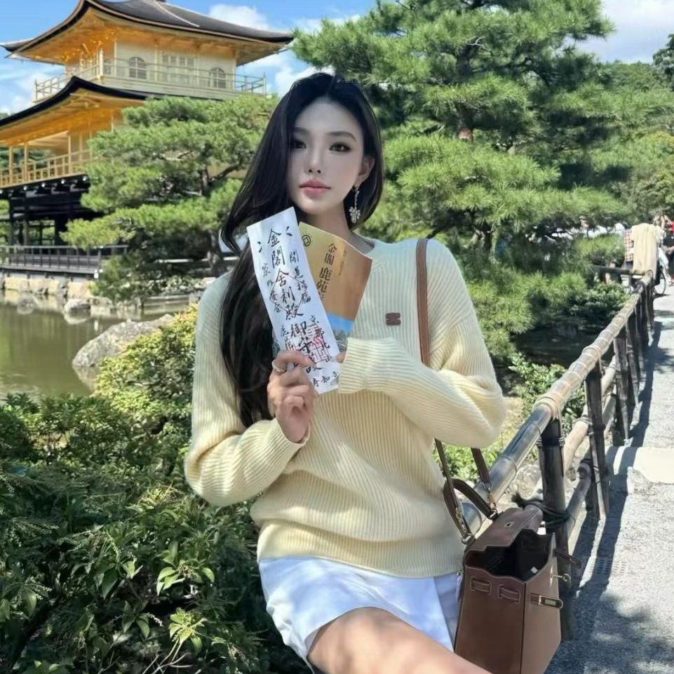 未使用 Celine/思琳 微标针织毛衣/公价9900//欧阳娜娜同款 L/S