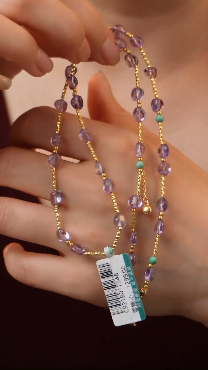 银S925镶嵌颈饰水晶@@C921B017548