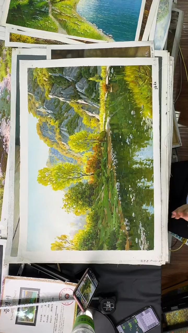 油画【原创·保真·带证书】朝鲜画家纯手绘油画--顺丰包邮--