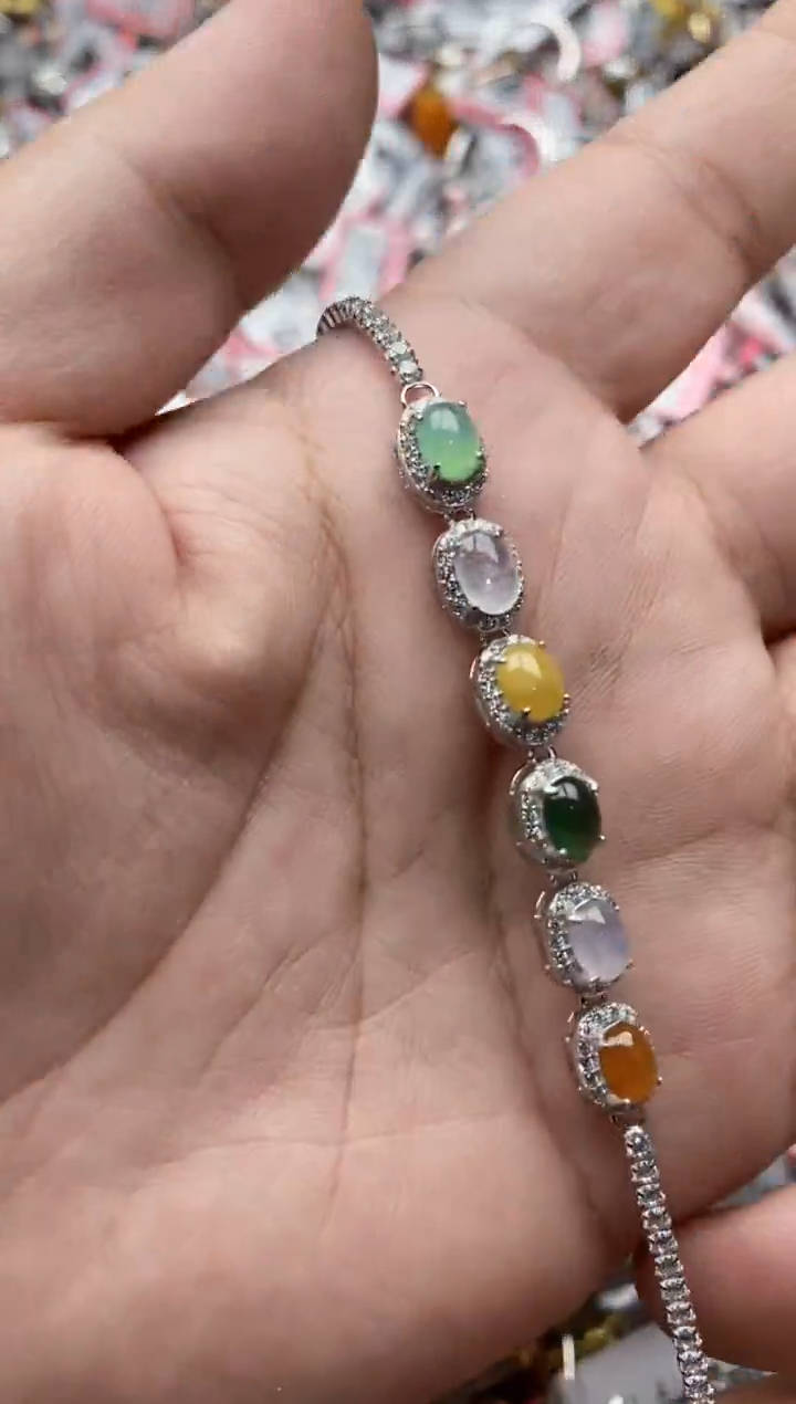 【闪购商品】翡翠戒指银S925镶嵌77777---2