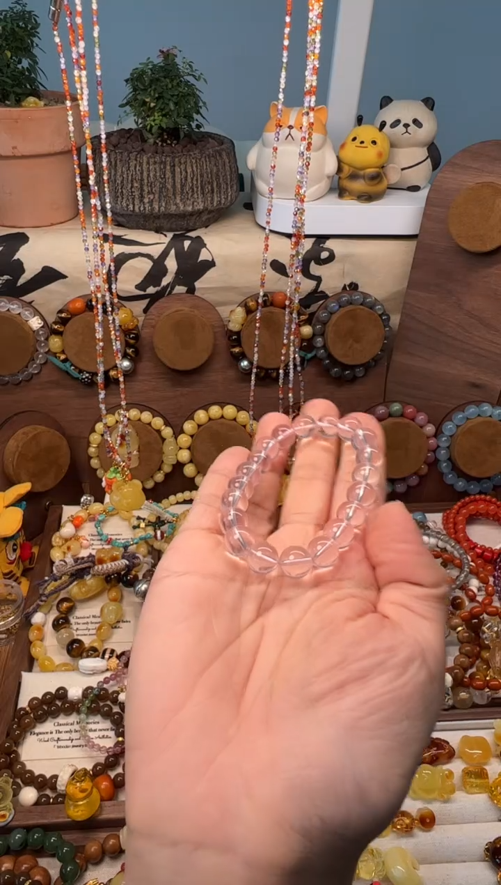 【闪购商品】石膏制品莫粉六芒星单圈手串