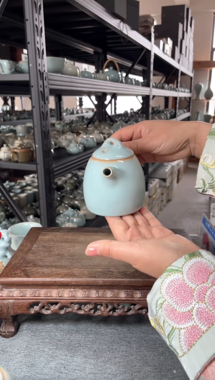 【闪购商品】天青 秦权壶 汝意堂 微瑕