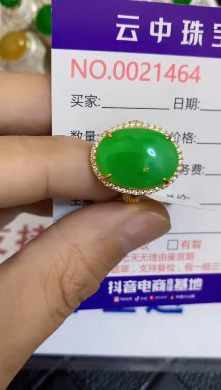 【闪购商品】翡翠戒指银S925镶嵌/1464