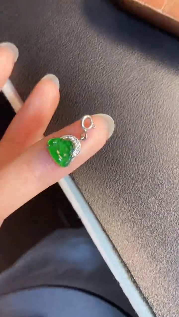 吊坠(不含链)银S925镶嵌翡翠1