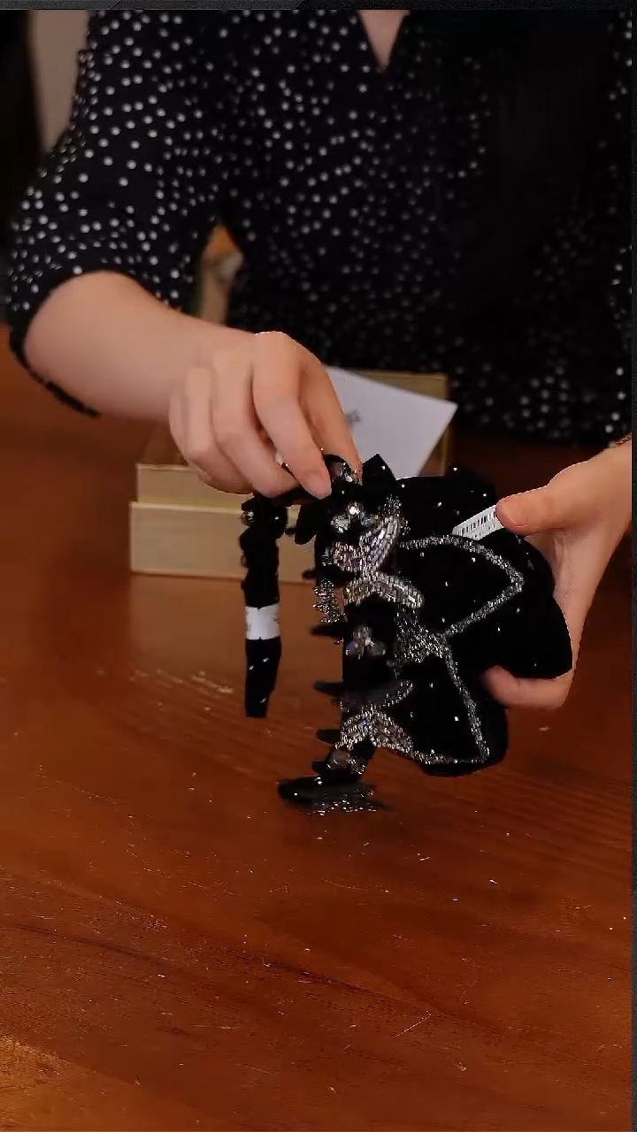 陶74-熹金贵气丝绒发饰套装-CF6157