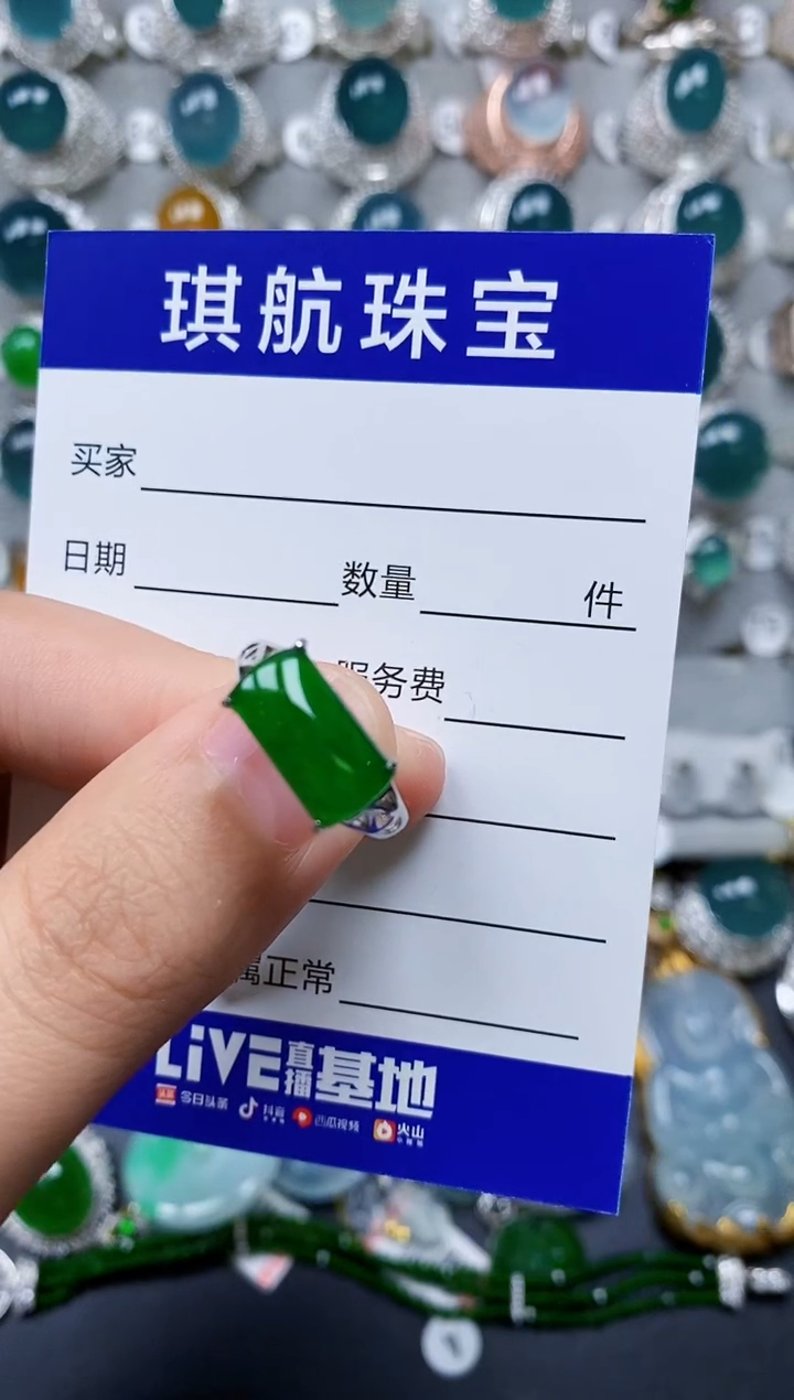 【闪购商品】翡翠戒指银S925镶嵌0030
