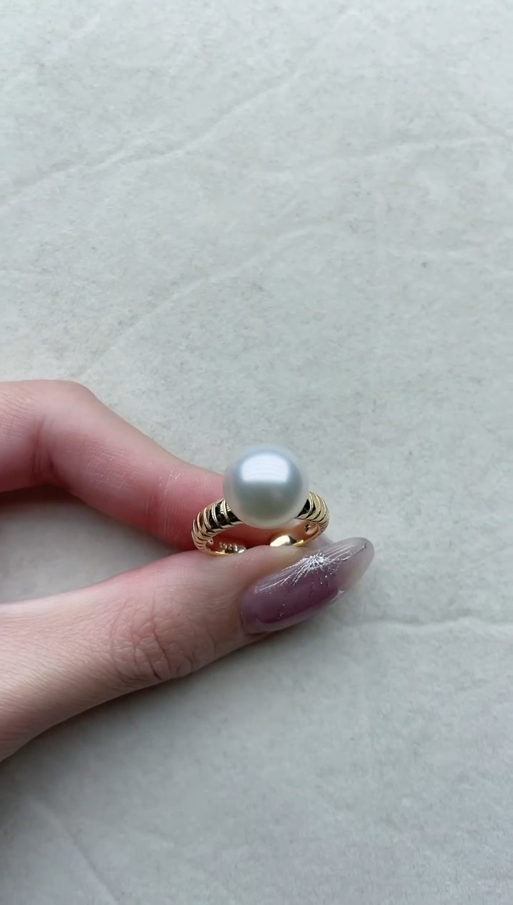 【闪购商品】海水珍珠戒指银S925镶嵌20