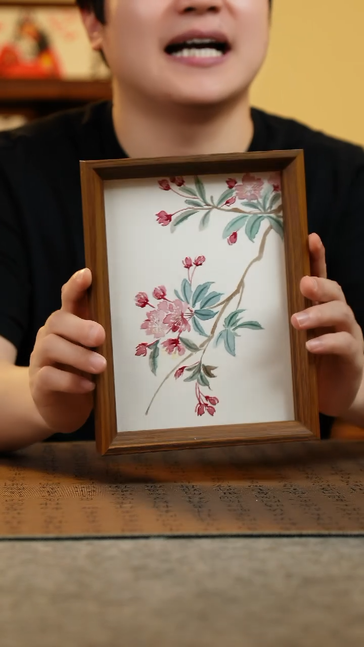 国画17*23纯手绘国风国画摆台