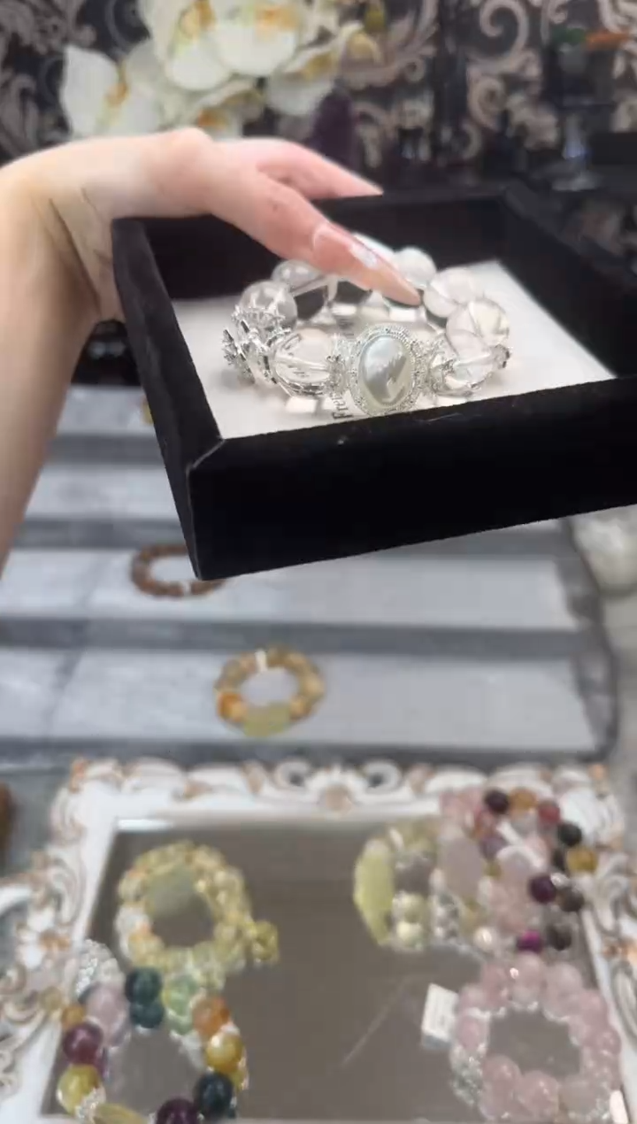 【闪购商品】烟晶手链银S925镶嵌天然水晶 多样性发货