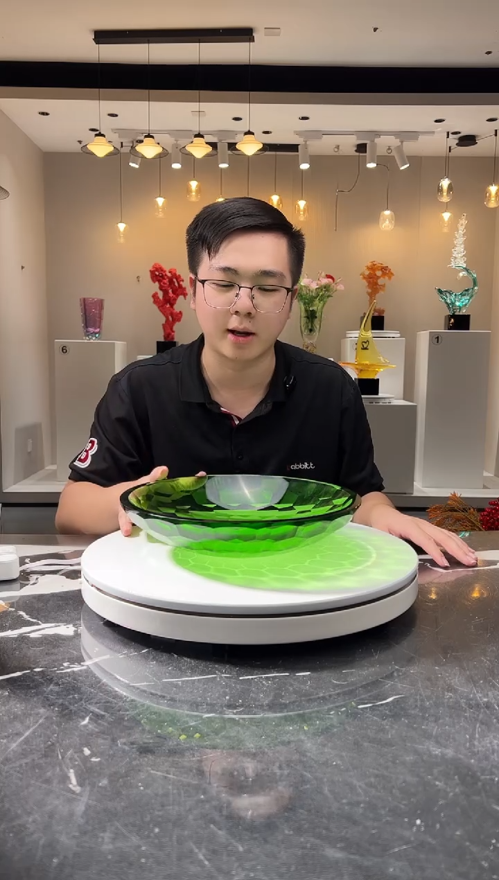 摆件巴比特美学-祖母绿28CM果盘