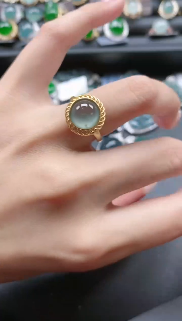 【闪购商品】翡翠戒指银S925镶嵌51151