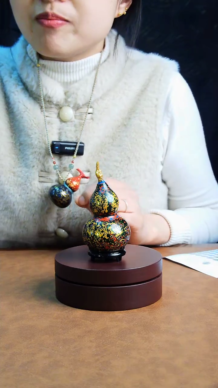 【闪购商品】233直播一物一图大漆酒葫芦送底座送挂绳