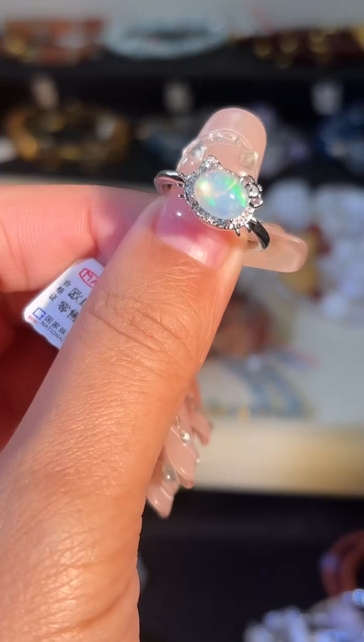 未镶嵌欧泊戒指k796多样性发货一件